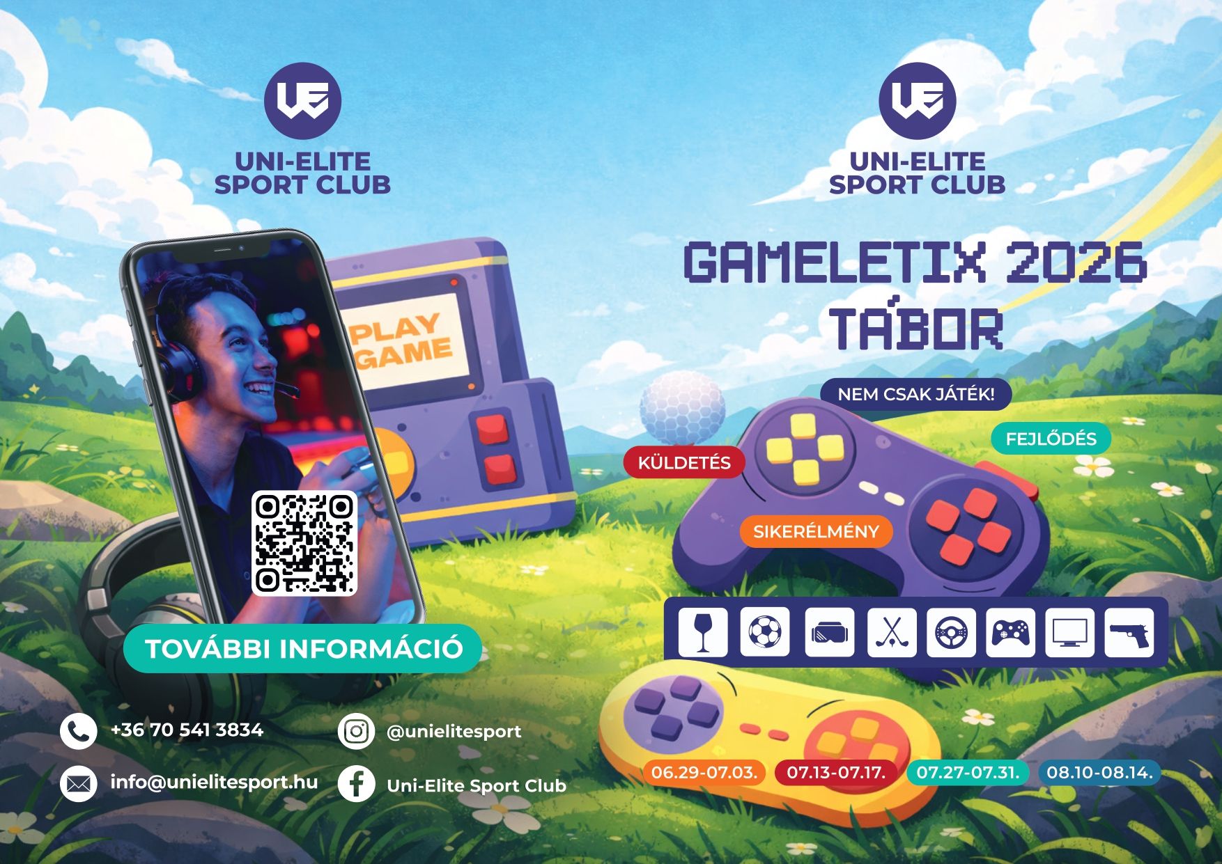 Gameletix tábor 2026 szórólap